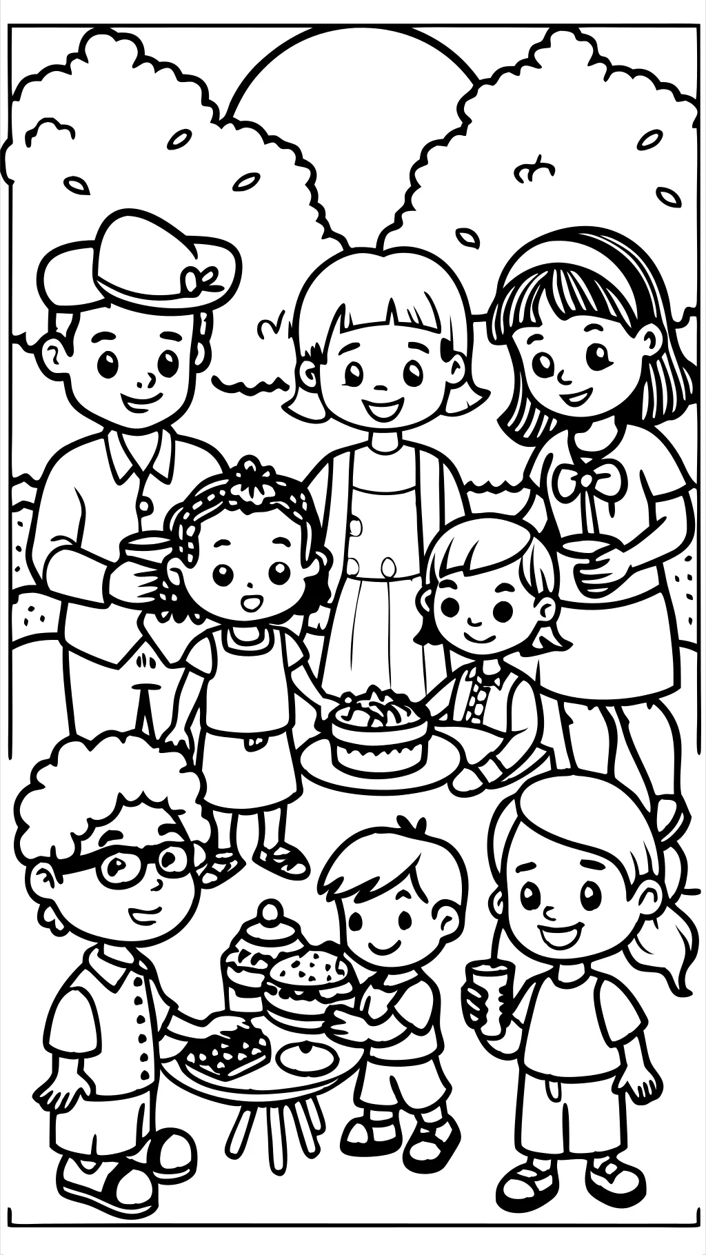 coloriages de la famille